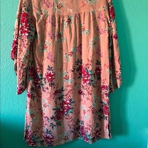 Pink Floral Cover Up